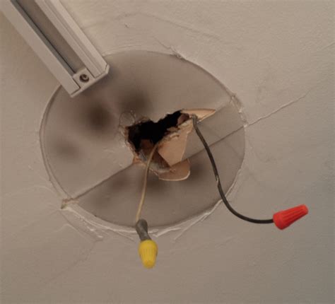 how to replace an existing ceiling electrical junction box|installing ceiling outlet box.